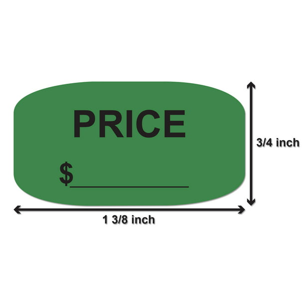 1 Roll of 1000 1.5 inch Round BRIGHT GREEN $1.29 Retail Price Point Labels Stickers 